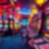 Vibrant casino gaming floor showcasing slot machines
