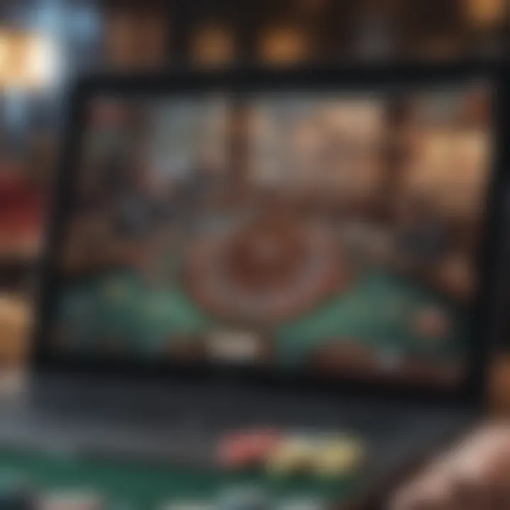 An illustration of the user-friendly interface of All Star Poker Online on a computer screen