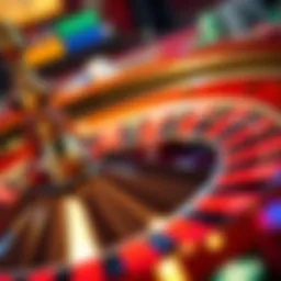 A roulette wheel with colorful chips highlighting the excitement of a casino experience