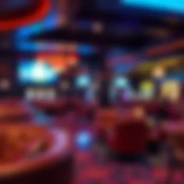 Cozy lounge area where guests can relax and enjoy live entertainment at an off-strip venue.