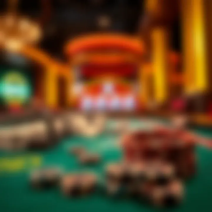 High-Stakes Gambling and Promotions High-stakes gambling table with promotional chips