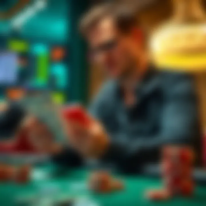 Analyzing Potential Profits in Betting Person analyzing potential profits from a betting strategy