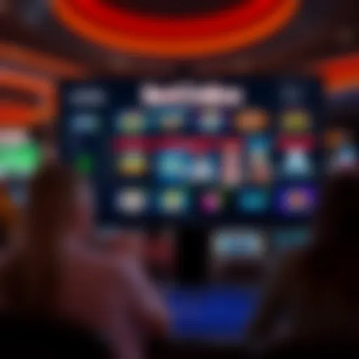 Overview of BetOnline Casino interface featuring a variety of gaming options