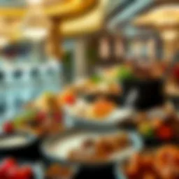 A lavish spread of diverse dishes at Caesars Buffet