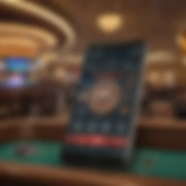 Showcasing the Caesars Casino Android app interface