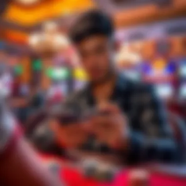 User engaging with the application process on the app