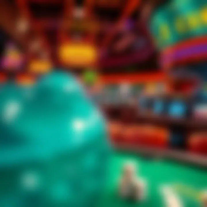 A vibrant casino scene infused with aquatic themes and fishing motifs