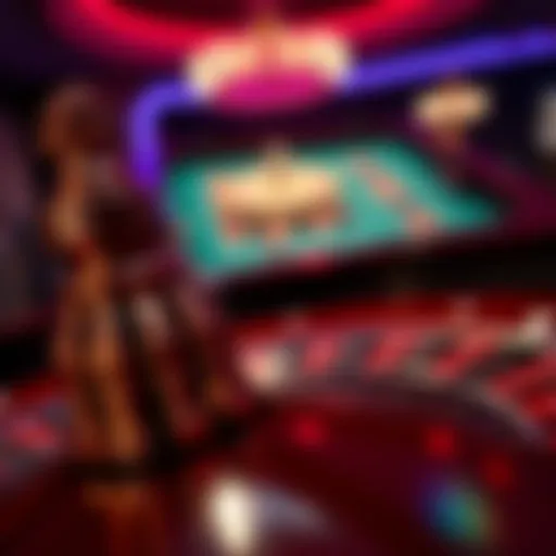 Close-up of a roulette wheel in action