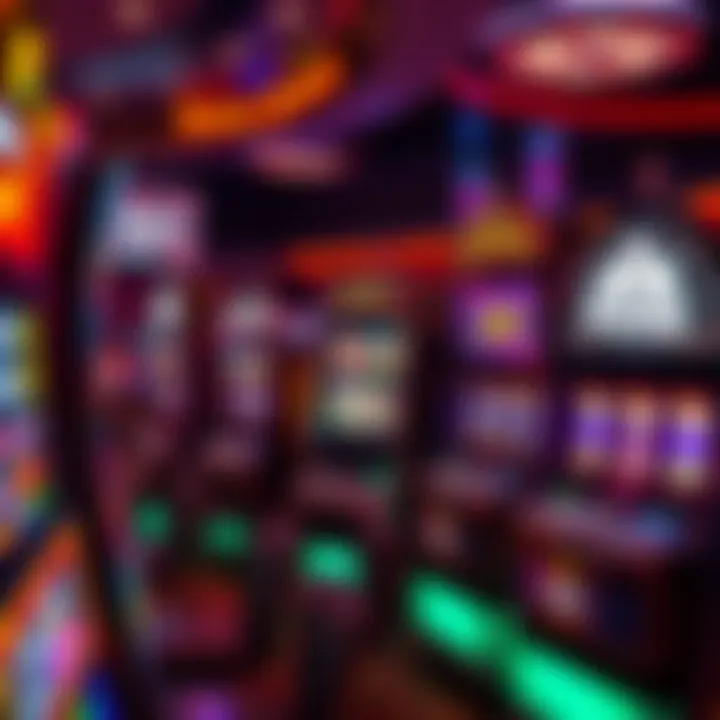 Casino interior with Michael Jackson slot machines prominently displayed