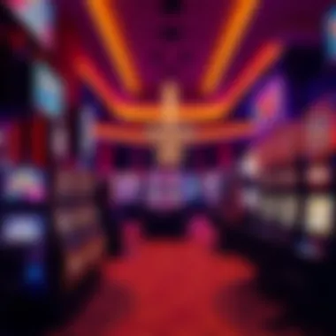 Interior view of a bustling casino featuring Winstar slot machines