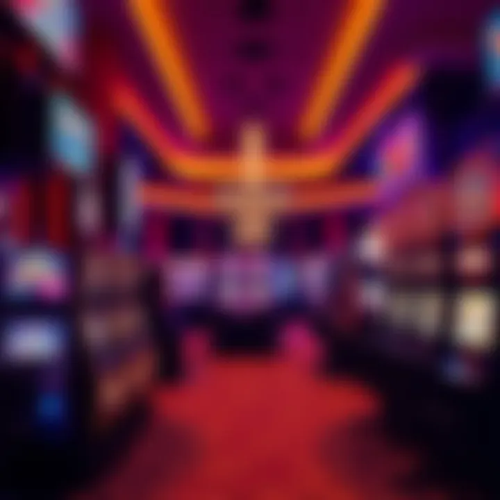 Interior view of a bustling casino featuring Winstar slot machines