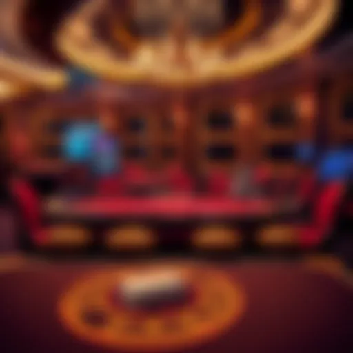 Luxurious blackjack table with elegant design