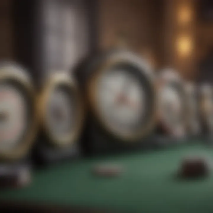 Variety of poker tournament clock types and features