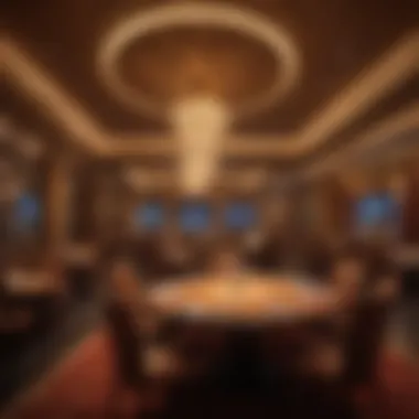 Luxurious dining setting within the casino