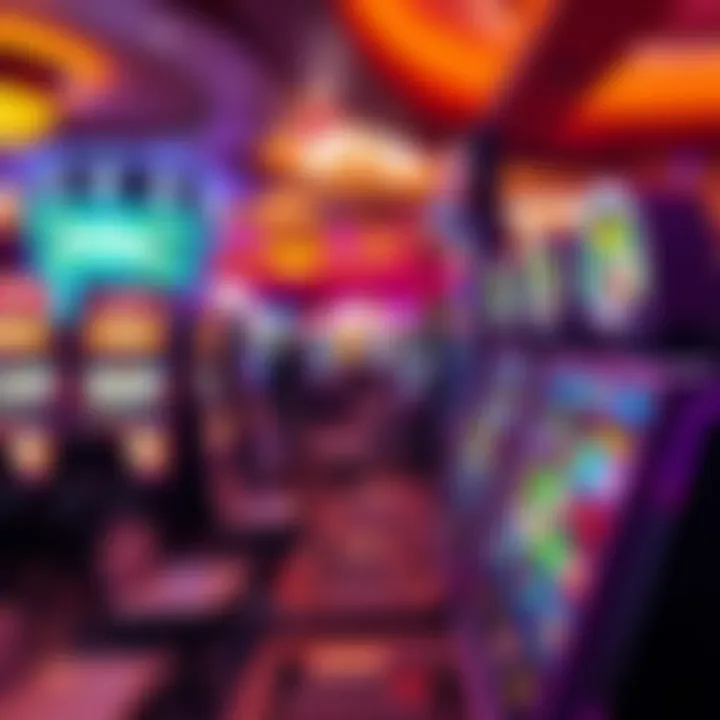 Luxurious gaming area filled with vibrant slot machines