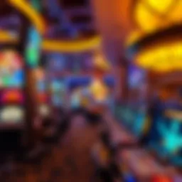 Interior view of Del Lago Casino showcasing gaming floor