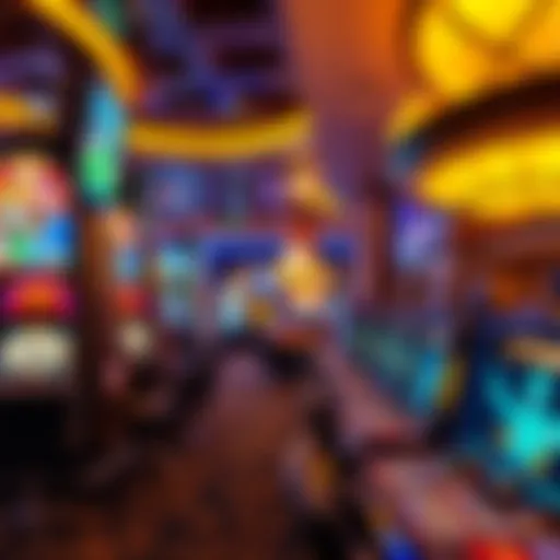 Interior view of Del Lago Casino showcasing gaming floor