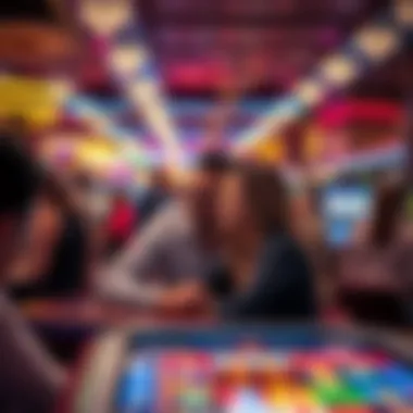 A crowded casino floor revealing player engagement.