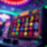 A vibrant WMS slot game interface showcasing unique symbols and colors.