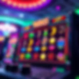 A vibrant WMS slot game interface showcasing unique symbols and colors.