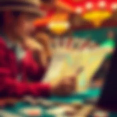 Traveler planning a casino vacation with a map and budget