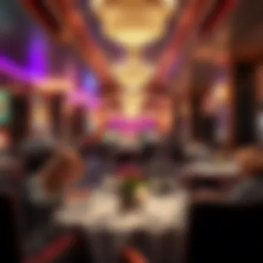 Elegant dining setting within a popular Las Vegas buffet