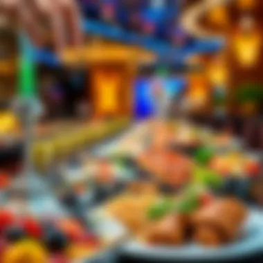 Lavish buffet spread showcasing diverse cuisines at a Las Vegas hotel