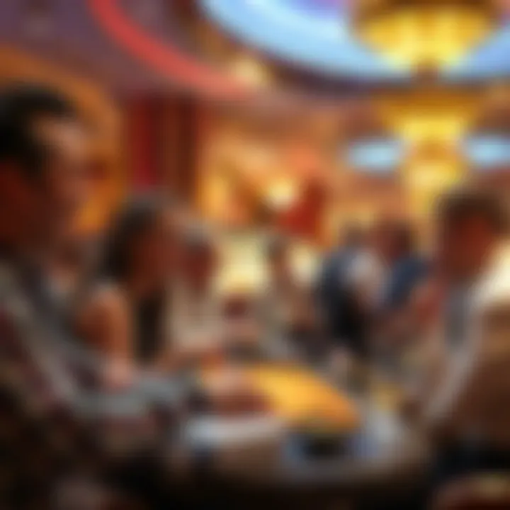 Guests enjoying a vibrant buffet atmosphere in Las Vegas