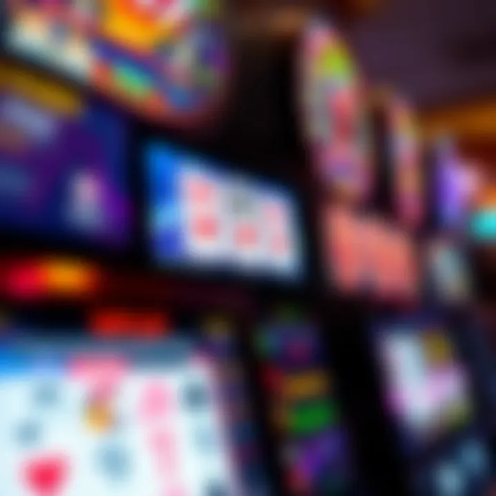 Close-up of a video poker machine displaying a winning hand