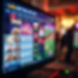 A close-up view of a computer screen displaying a betting site interface