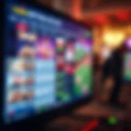 A close-up view of a computer screen displaying a betting site interface