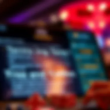 A graphic showcasing terms and conditions on a digital screen