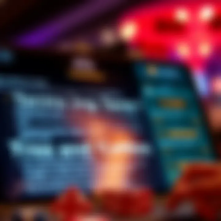 A graphic showcasing terms and conditions on a digital screen