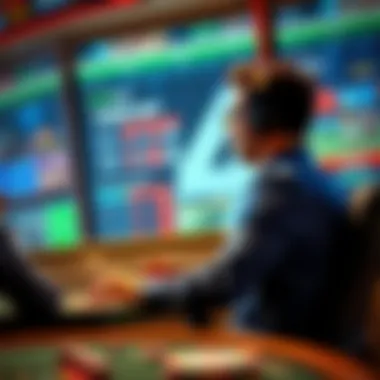 A conceptual image showing a user browsing various betting platforms