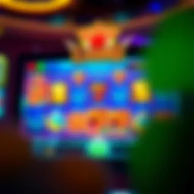 Vibrant Slot Game Interface An engaging screenshot of a Big Fish Casino slot game interface showcasing vibrant graphics.