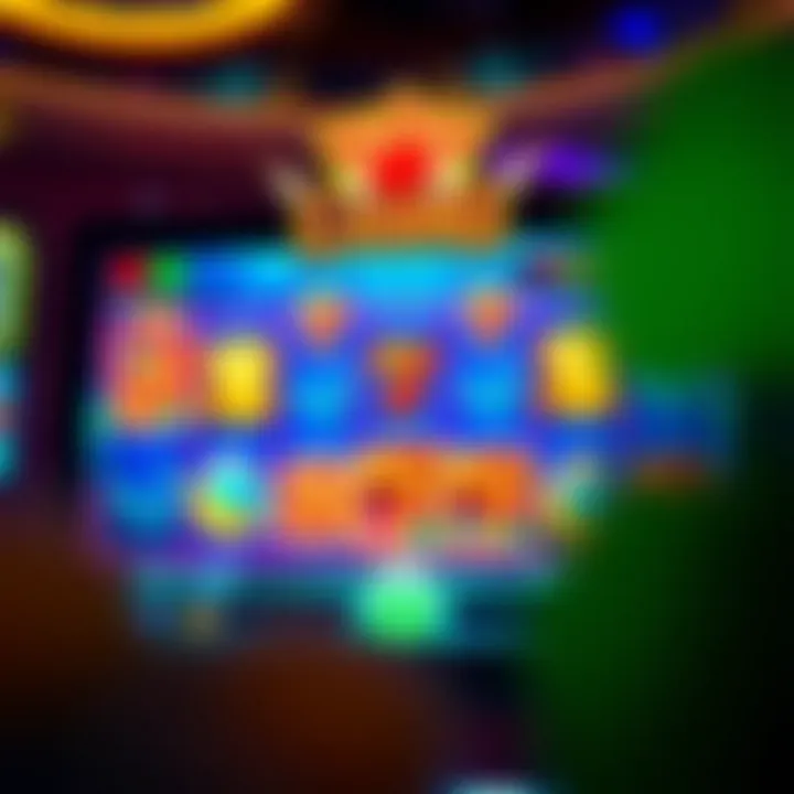 Vibrant Slot Game Interface An engaging screenshot of a Big Fish Casino slot game interface showcasing vibrant graphics.