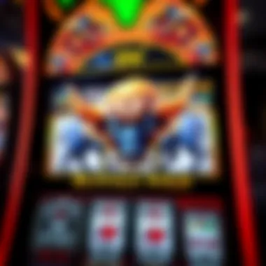 Close-up of Buffalo Wild slot game interface showcasing features