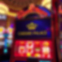 Caesars Palace logo emblazoned on a vibrant slot machine