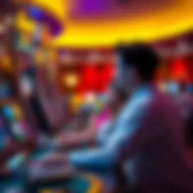 A vibrant casino floor with engaging customer experiences
