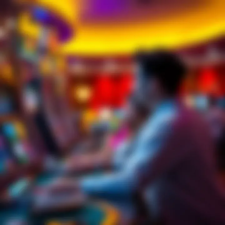 A vibrant casino floor with engaging customer experiences