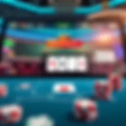 Caribbean Stud Poker game interface on a digital platform