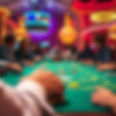 Virtual Caribbean Stud Poker table with players