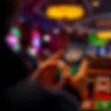 User engaging with a casino app on a smartphone