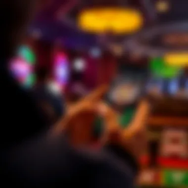 User engaging with a casino app on a smartphone