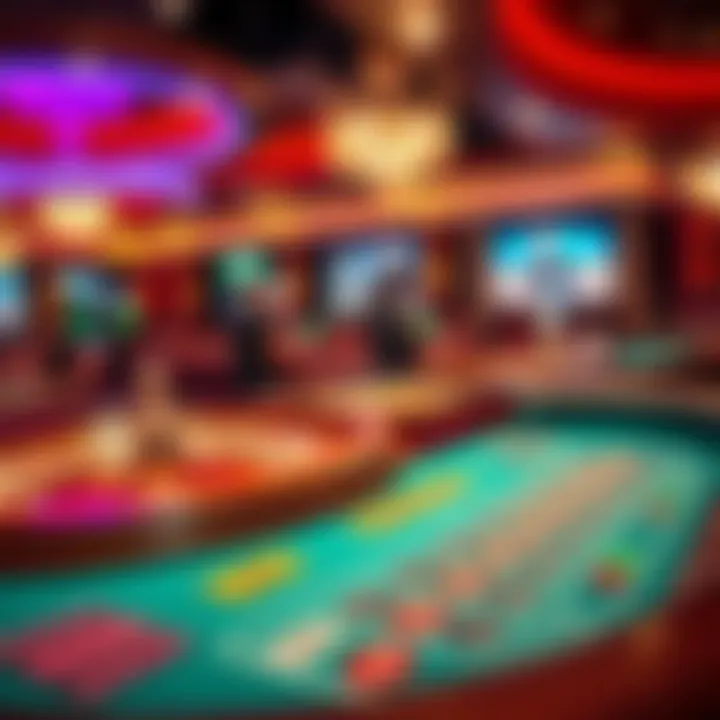 Exciting gaming tables featuring roulette and blackjack