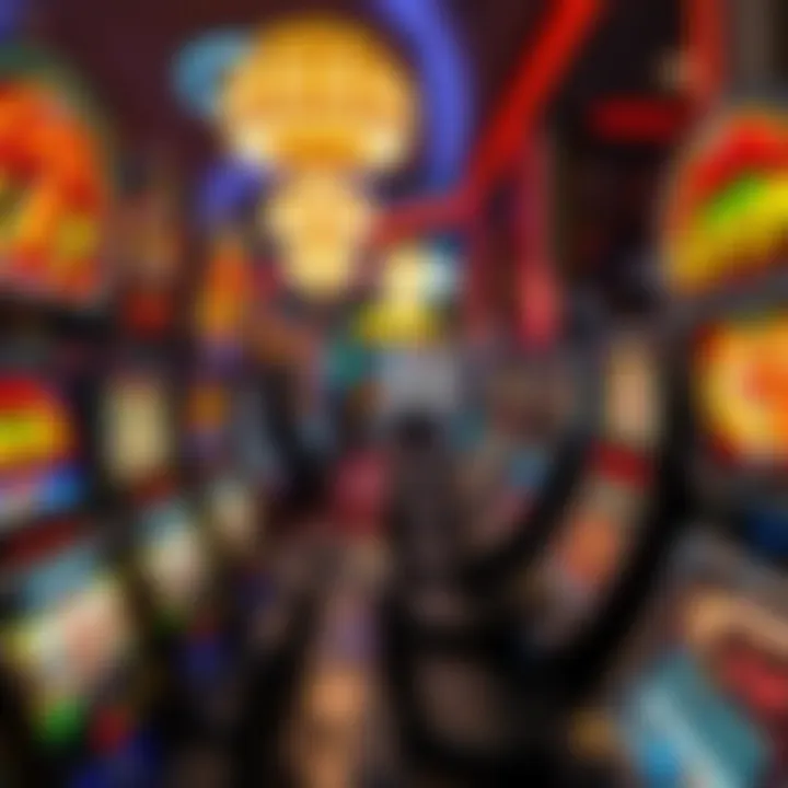 Dazzling slot machines in a bustling casino environment