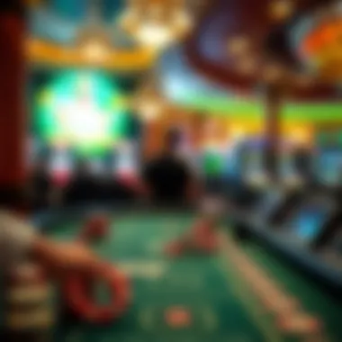 Gambling table showcasing various gaming options