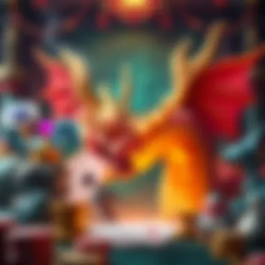 Themed background showcasing mythical elements of Dragon Cash Slots