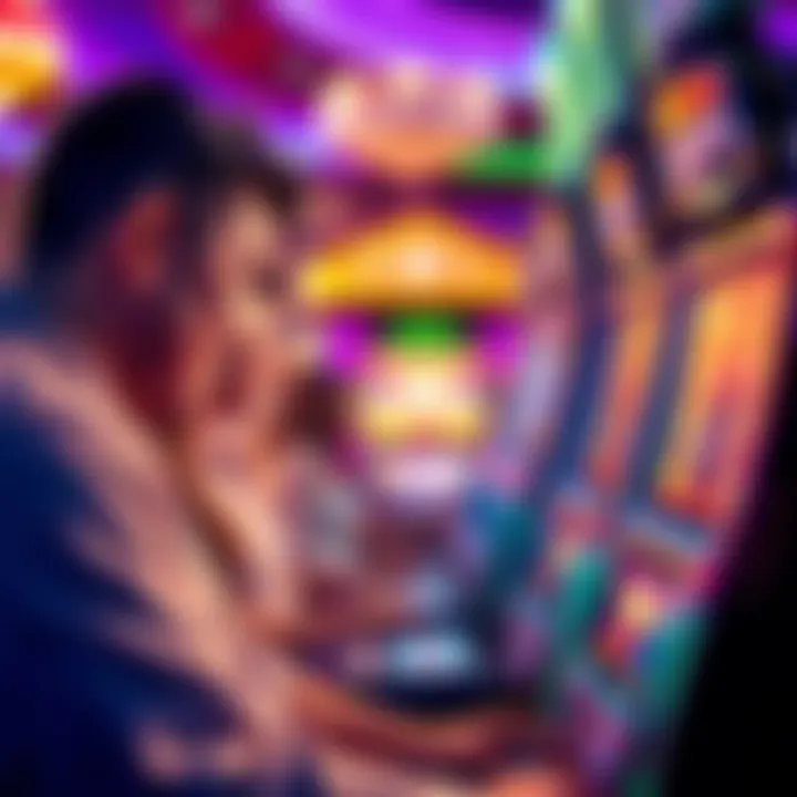 Excitement of players engaging with slot machines