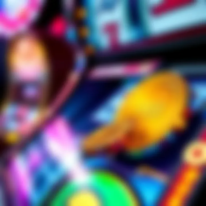 Close-up of a slot machine showcasing free coins